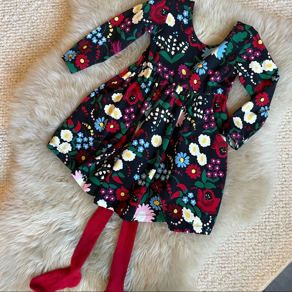 Like New Hanna Andersson Holiday Dress and Tights